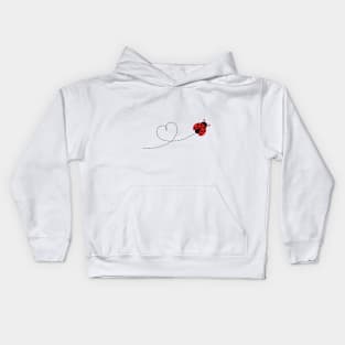 Lady Bug Love Kids Hoodie